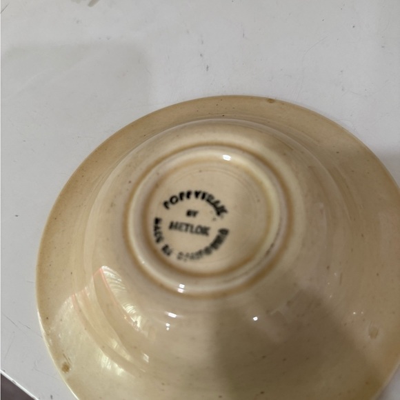 Metlock Poppy Trail Red Rooster Lot of 2-6 inch fruit dessert bowl 1950 VTG - Picture 5 of 7